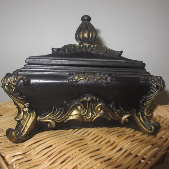 Vintage Carved trinket box JEWELRY BOX TRINKET BOX STORAGE - Picture 3 of 15